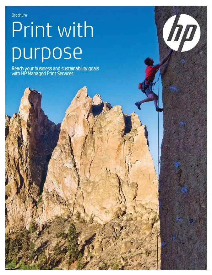 HP, Print With Purpose, MPS Brochure, Cover, HP, Hewlett Packard, (Dealership Name)