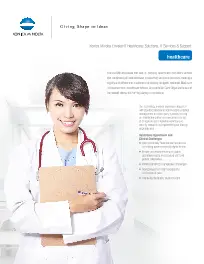 KM, Healthcare, Brochure, Konica-Minolta, (Dealership Name)