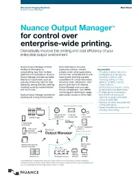 KM, Nuance, Output Manager, Brochure, Konica-Minolta, (Dealership Name)