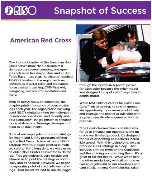 Riso, American Red Cross, (Dealership Name)