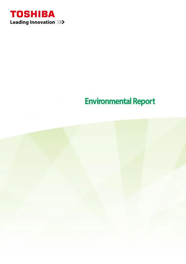 Environment, Report, responsibility, Toshiba, (Dealership Name)